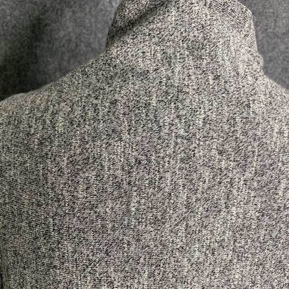 Chelsea & Theodore Open Sweater Vest Grey White Mark Bottom Fringe Side Pockeeds - Picture 7 of 12